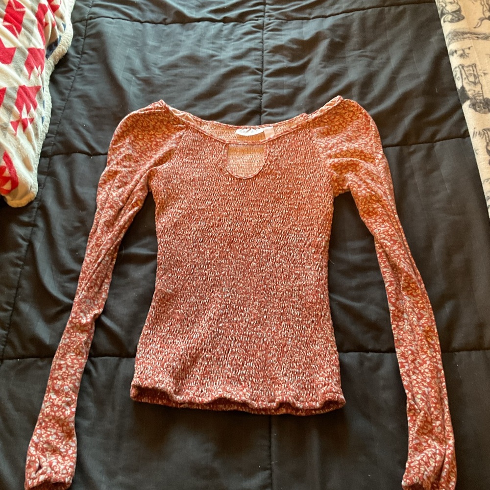 Willow Red Long Sleeve Blouse